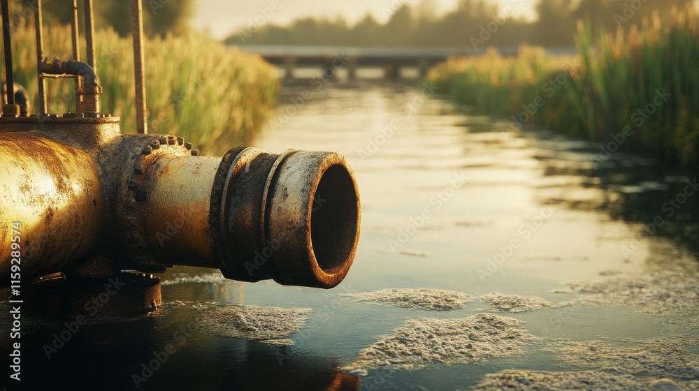 Industrial Pipe with Organic Touch by the Waterway Industrial Pipe with Organic Touch by the Waterway