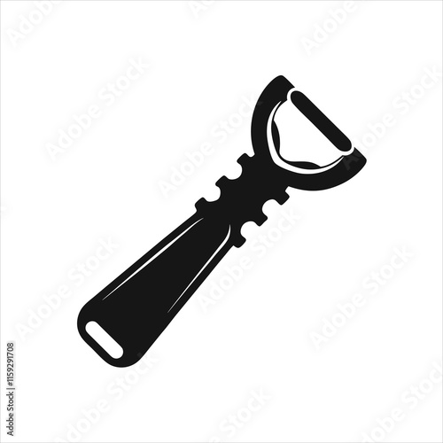 Bottle Opener Silhouette Icon Vector Art Collection