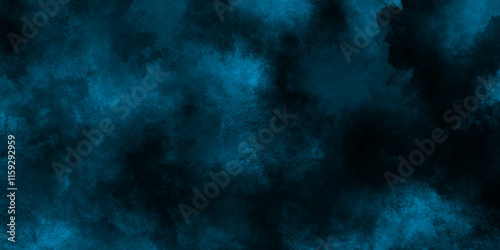Beautiful stylist modern blue texture background with smoke, blue grunge watercolor patterned background with clouds, navy blue scratched grunge watercolor paper background.