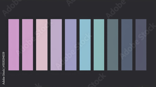 Gradient color palette with pastel and dark shades, perfect for design