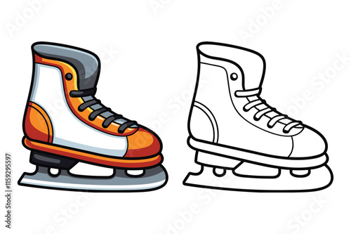 skates isolated on white background