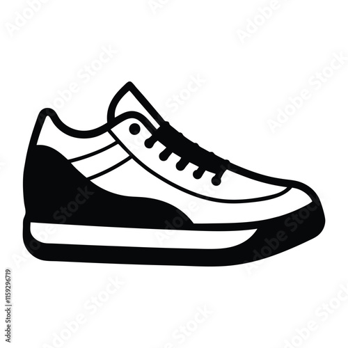 shoes silhouette isolated on a white background