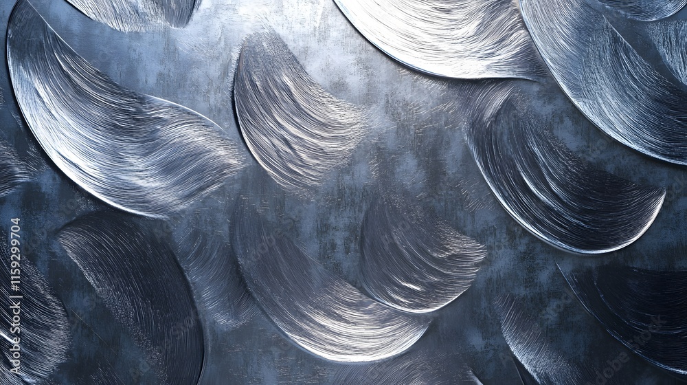 Abstract Metallic Surface With Wavelike Patterns