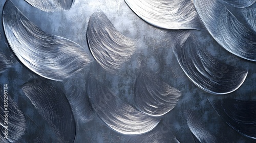 Obraz na płótnie Abstract Metallic Surface With Wavelike Patterns w salonie