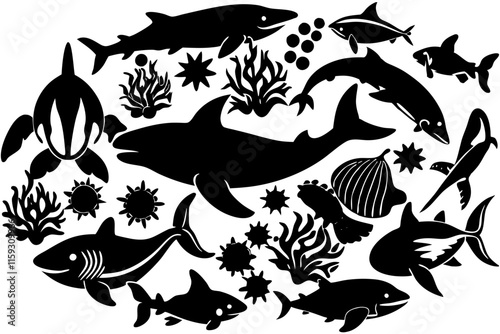 seamless pattern with fishes