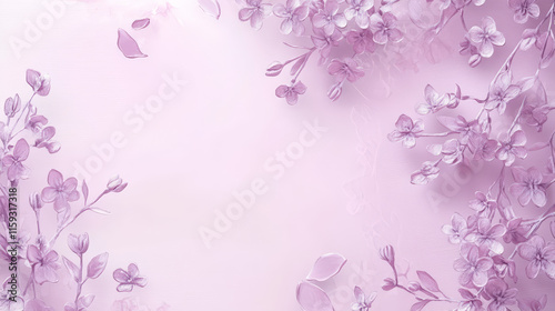 Wallpaper Mural "Pink Background with Lilac Flowers and Branches – Elegant Greeting or Invitation Card with Space for Text."

 Torontodigital.ca