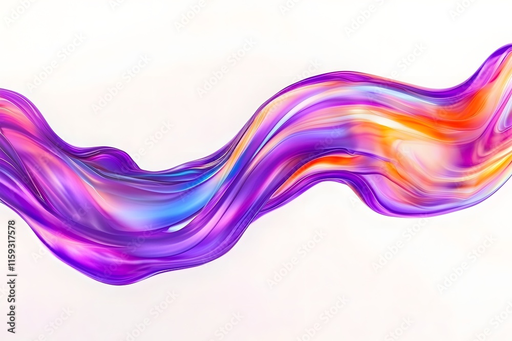 Naklejka premium Captivating Fluid Ink Splash with Mesmerizing Iridescent Sheen and Experimental Texture