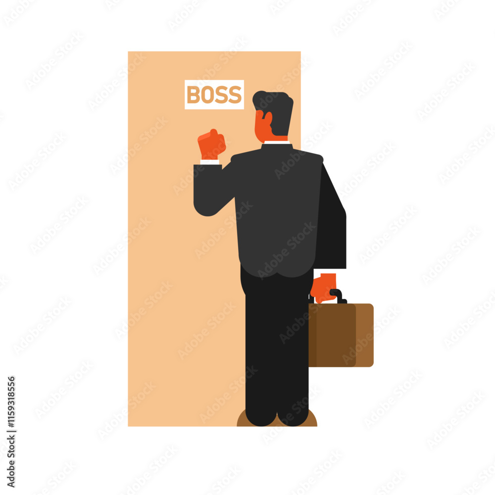 Obraz premium businessman knocking on door