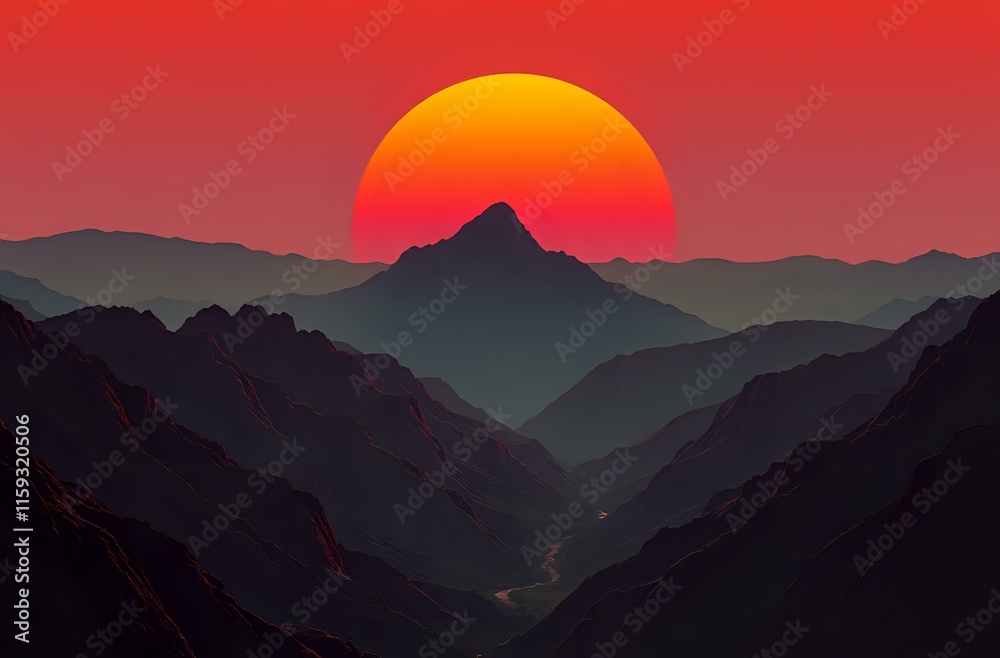 Majestic Sunrise over Untouched Mountain Range Majestic Sunrise over Untouched Mountain Range