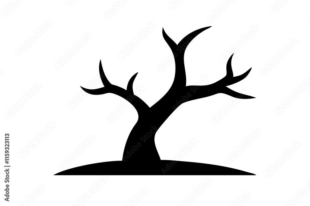 Eerie Halloween Tree Background Vector Illustration Eerie Halloween Tree Background Vector Illustration