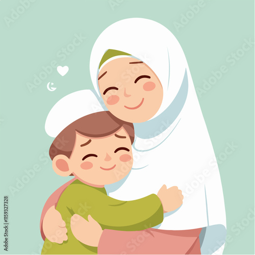 Mother and son emotional embrace, a loving family moment, parenting and Mothers Day concepts, warmth, love, affection, togetherness, bond reinforcement.