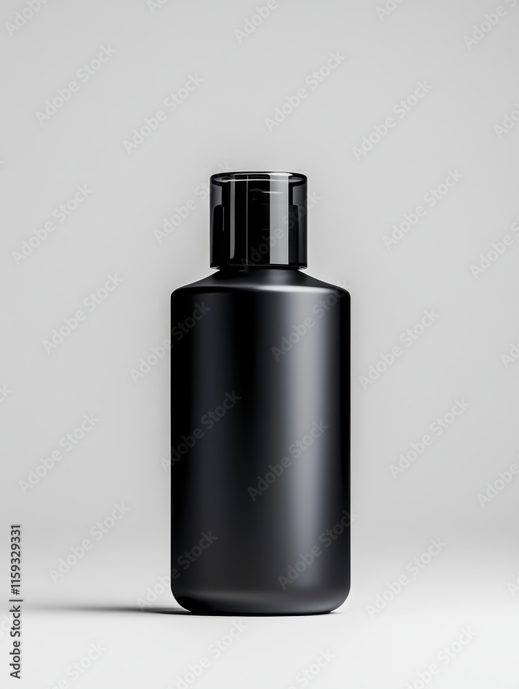 Minimalistic skincare product bottle with matte gray finish and frosted cap for modern beauty routine enhancement Minimalistic skincare product bottle with matte gray finish and frosted cap for modern beauty routine enhancement