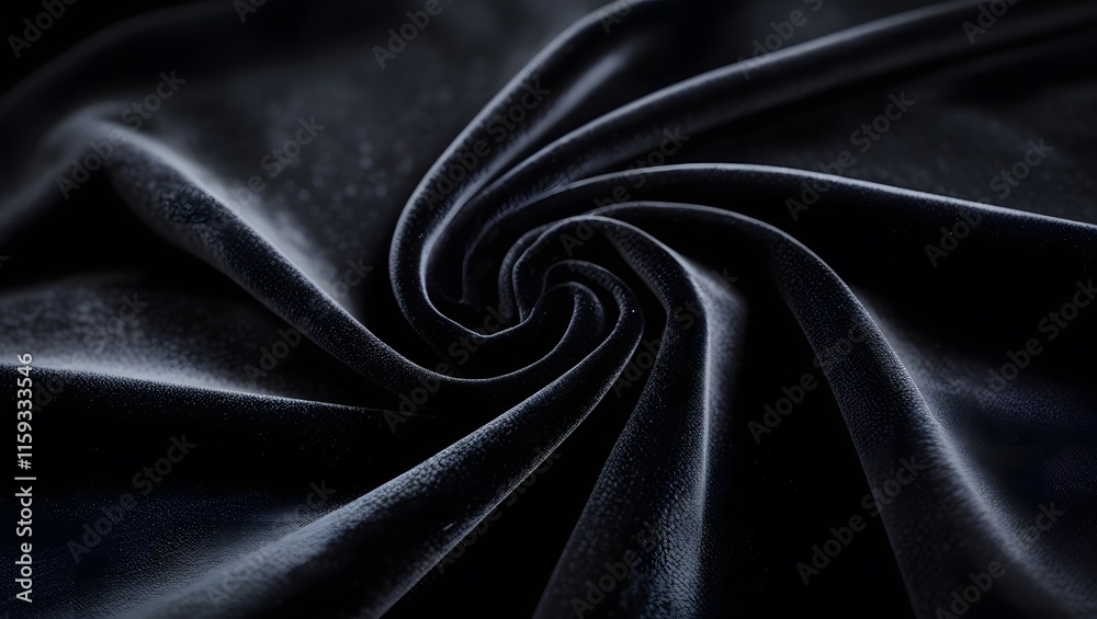 Fototapeta premium a piece of deep, rich black color and has a soft, flowing drape fabric with a luxurious