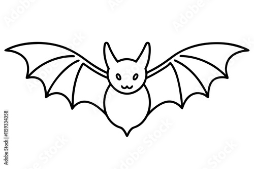 Vector Halloween Bat Icon Illustration Silhouette