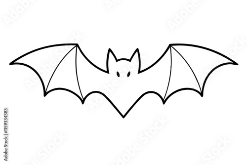Vector Halloween Bat Icon Illustration Silhouette