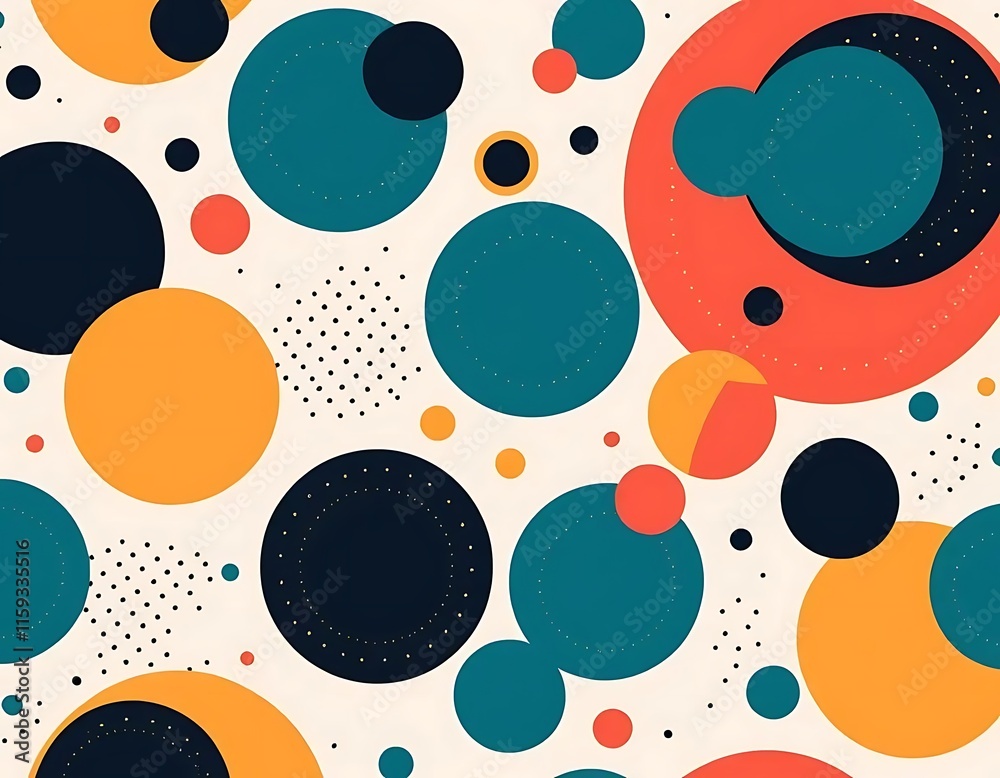 Abstract Colorful Circles Pattern Design Abstract Colorful Circles Pattern Design