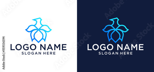 Tree technology logo template. Business icon of innovative digital technology concept. Vector illustration.