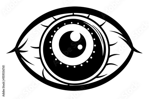 Vector Halloween Eyeball Icon Design on White Background