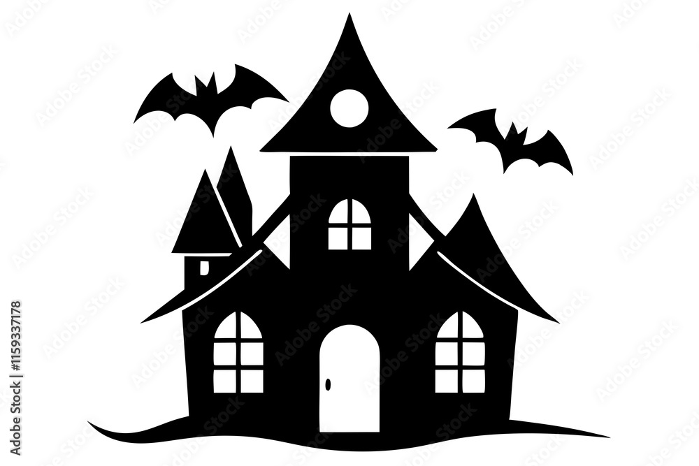 Vector Illustration of Halloween Graveyard Icon on White Background Vector Illustration of Halloween Graveyard Icon on White Background