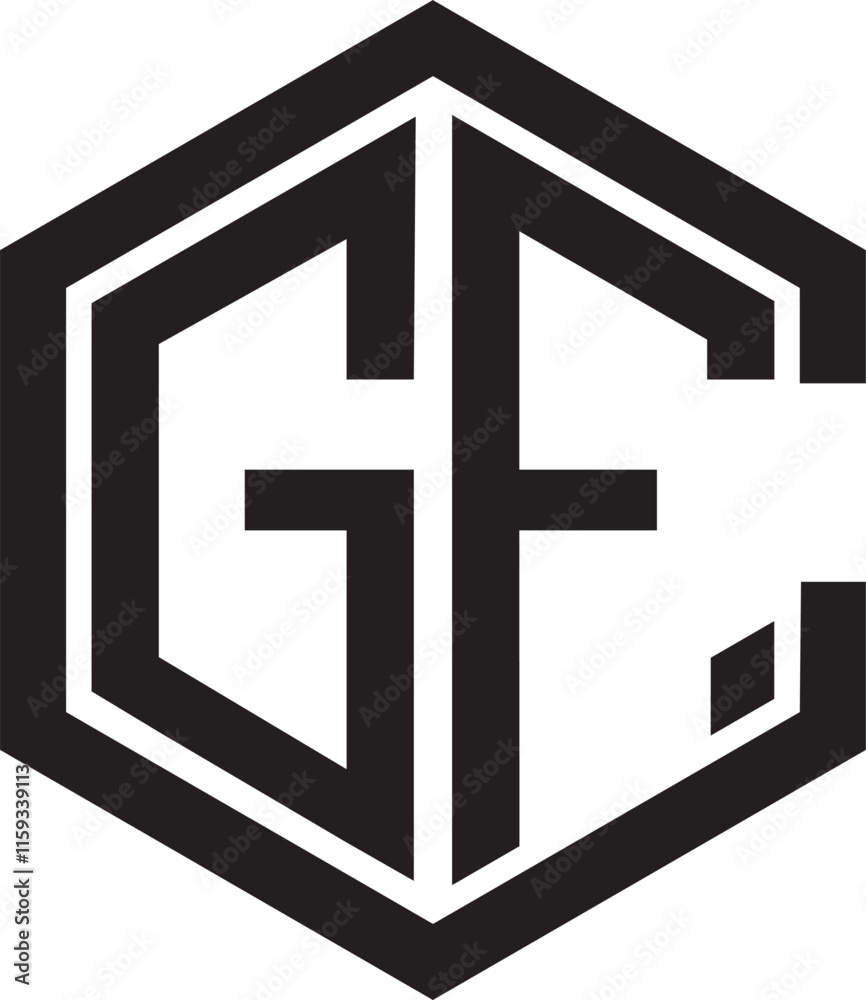 Obraz premium CGF logo design.eps