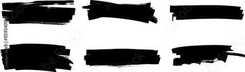 Marker Brush Stroke Long Banner Label