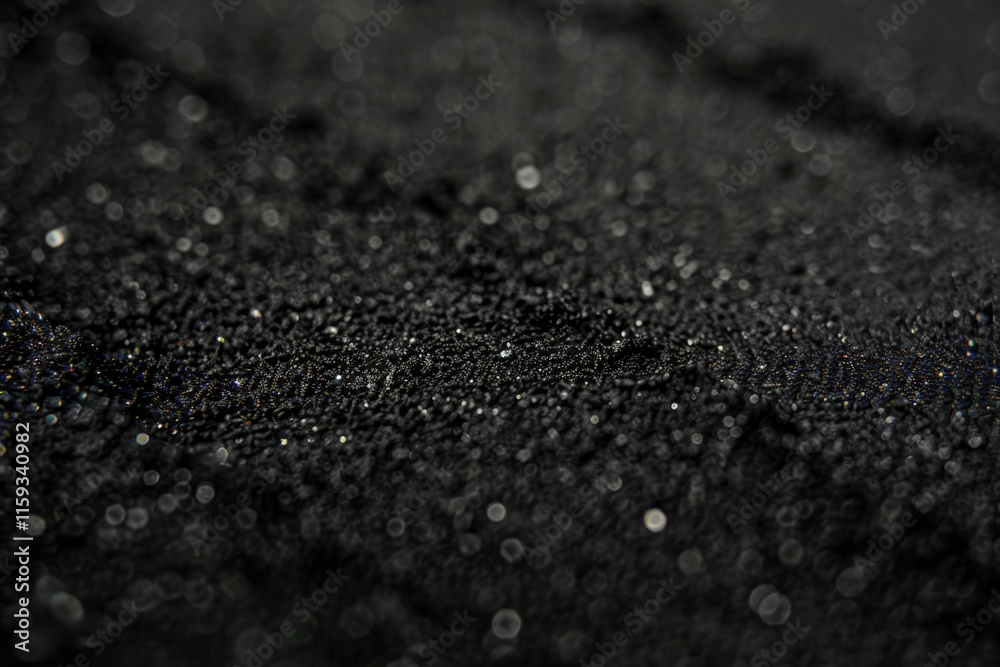 Closeup of glittering microscopic crystals or powder against a dark background. Closeup of glittering microscopic crystals or powder against a dark background.