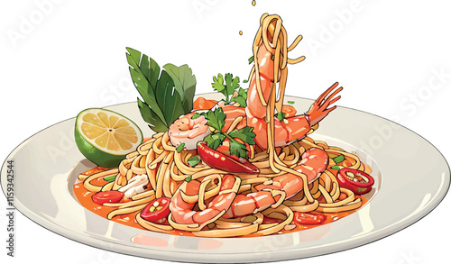 Spaghetti Tom Yum Kung
