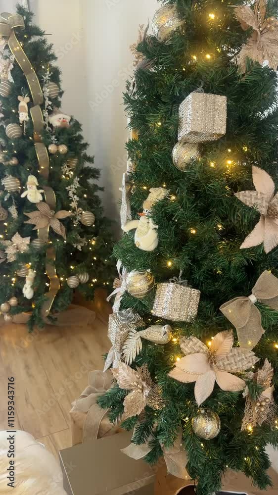 arvore de natal com decoração dourada 