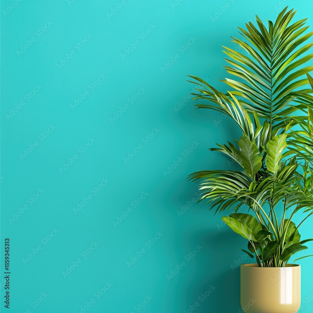 Obraz premium Bright turquoise merging into pastel aqua for a tropical and fresh look