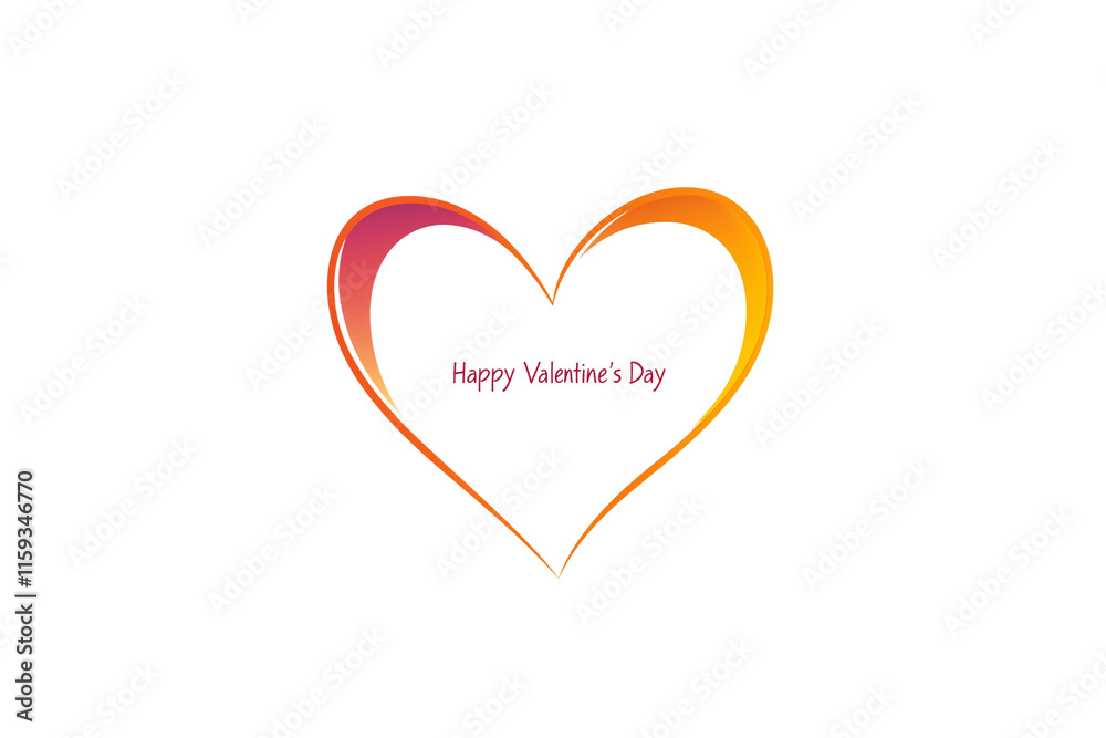 a heart-shaped outline, in a minimalist style isolated on a transparent background a heart-shaped outline, in a minimalist style isolated on a transparent background