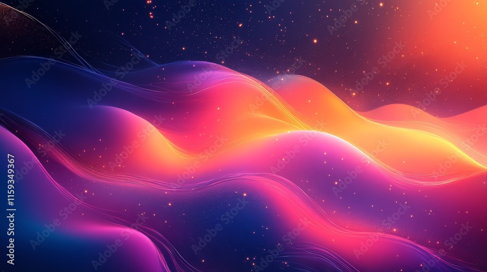 visuals blend into radiant futuristic abstract gradient designs., Generative AI visuals blend into radiant futuristic abstract gradient designs., Generative AI