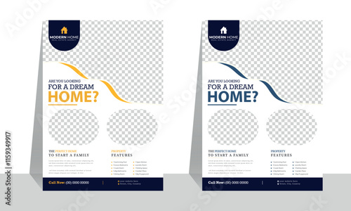 Real Estate flyer design template.