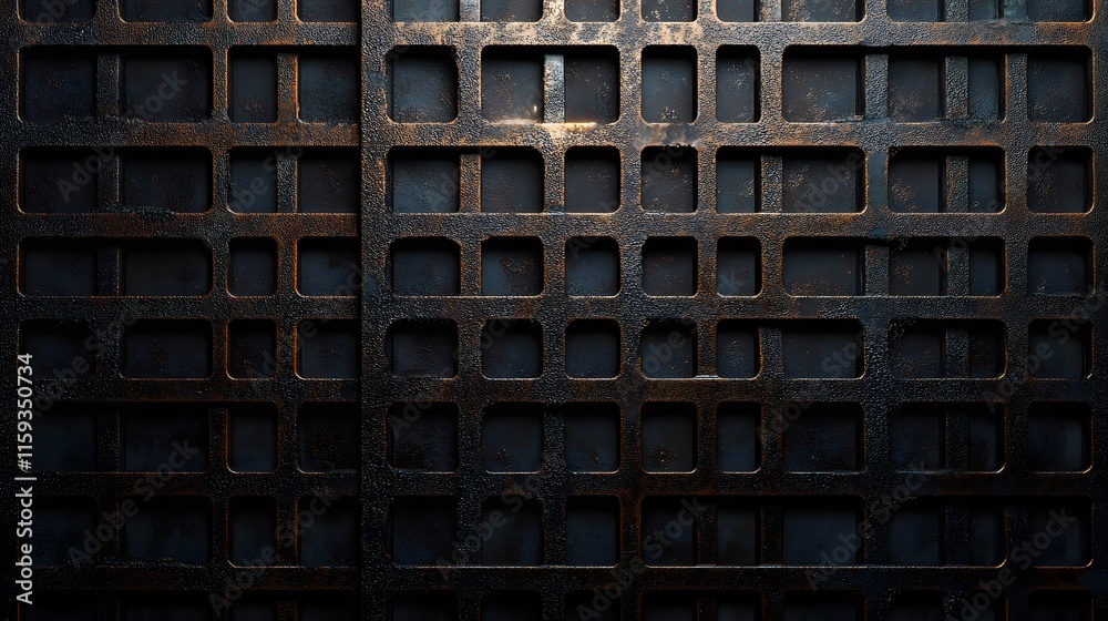 Dark Metal Grid Pattern Abstract Background Dark Metal Grid Pattern Abstract Background