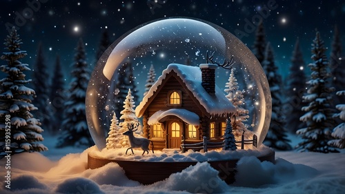 christmas tree in the snow