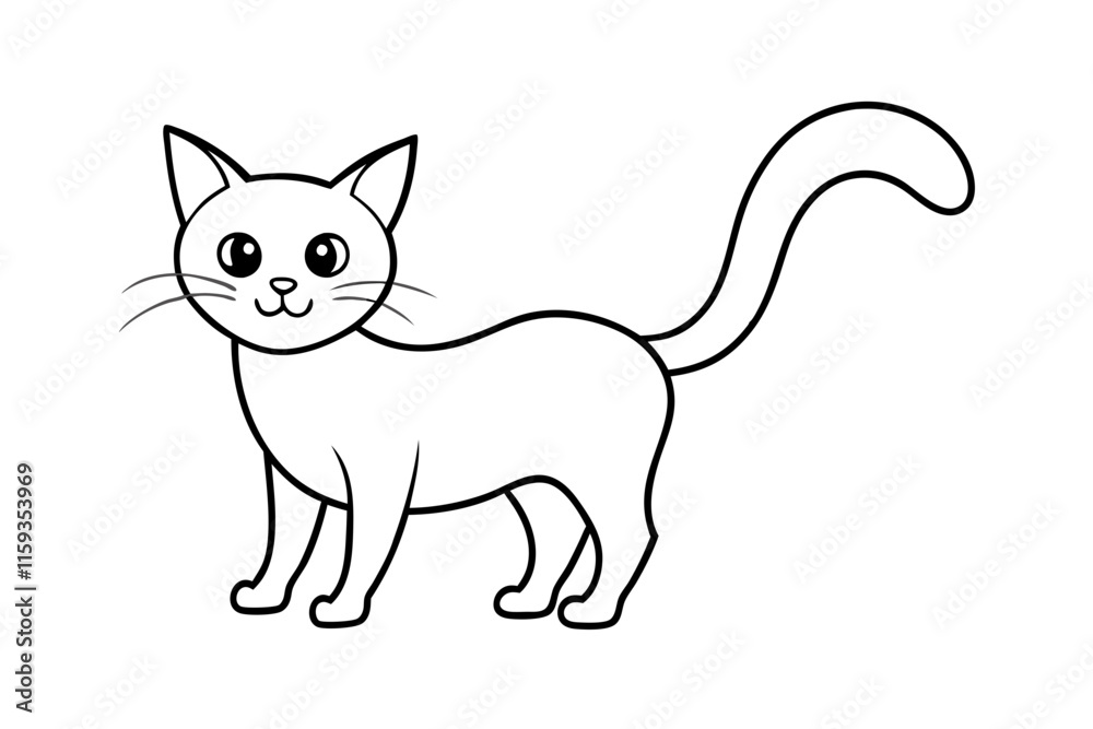 Halloween Cat on White Background Spooky Pet Graphic Halloween Cat on White Background Spooky Pet Graphic