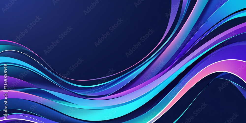Naklejka premium Blue Wave Abstract Background