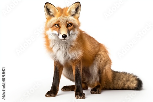 A beautifully detailed portrait of a red fox, showcasing its vibrant fur and keen expression, ideal for wildlife lovers. photo