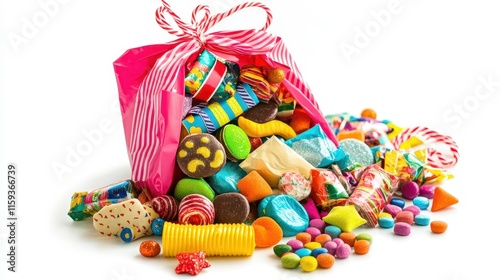 Festive New Year's Gift Bag Filled with Treats photo