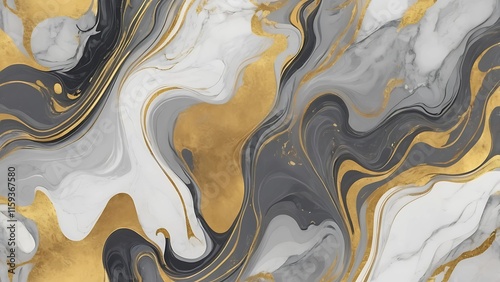 Marble texture in gray and golden shades. Luxury background texture of the stone