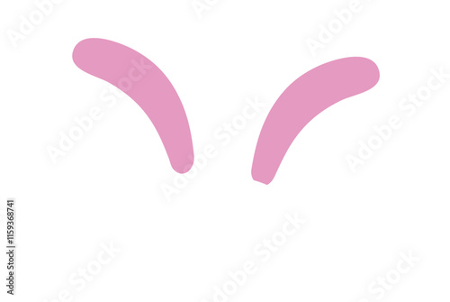 Cute rabbit ears headband flat vector.
Isolated Bunny ears costume icon.
Easter Cosplay Party Hair Styling Costume Dress Up for Kids Girls Women.
Transparent background.