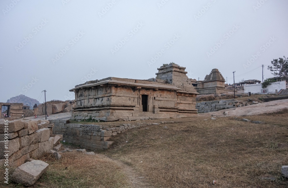 Hemakuta Hill Temple Complex in Hampi. India Hemakuta Hill Temple Complex in Hampi. India