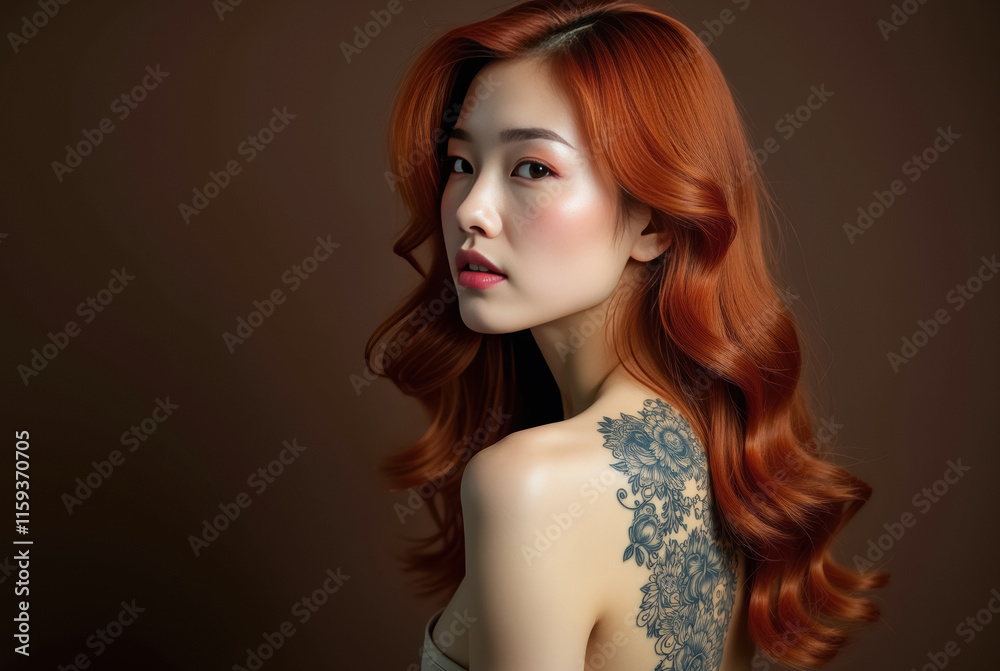 Portrait of a woman with tattoos Portrait of a woman with tattoos