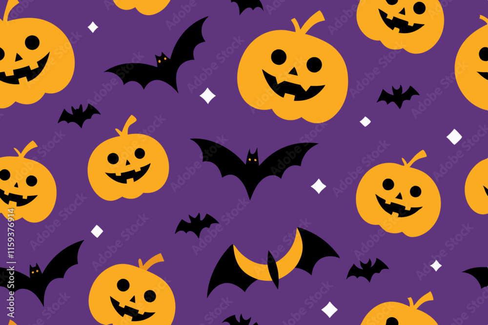 Spooky Halloween Pattern Background Vector Illustration Spooky Halloween Pattern Background Vector Illustration
