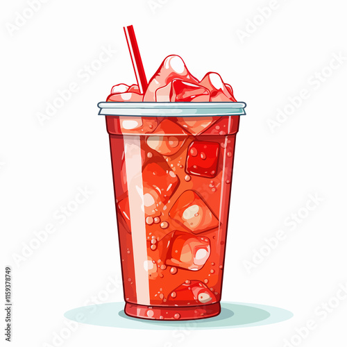 Soda cup to go vector illustration for refreshing beverages on the move