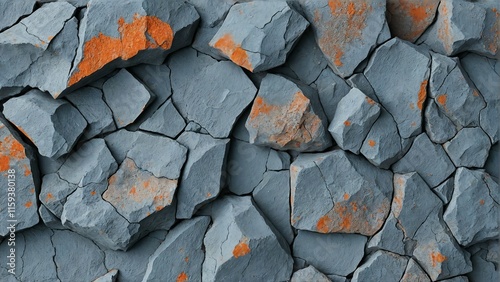Gray and orange rock background featuring textured surfaces and natural stone patterns. Ideal for digital art, nature-inspired designs, and creative projects.