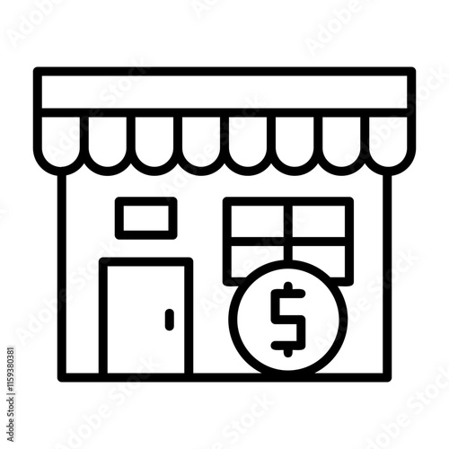 Merchant Outline Style Icon