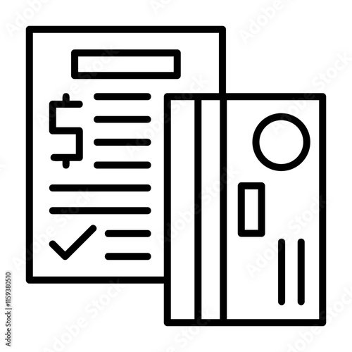 Credit counseling Outline Style Icon