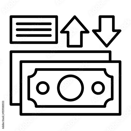 Tax refund Outline Style Icon
