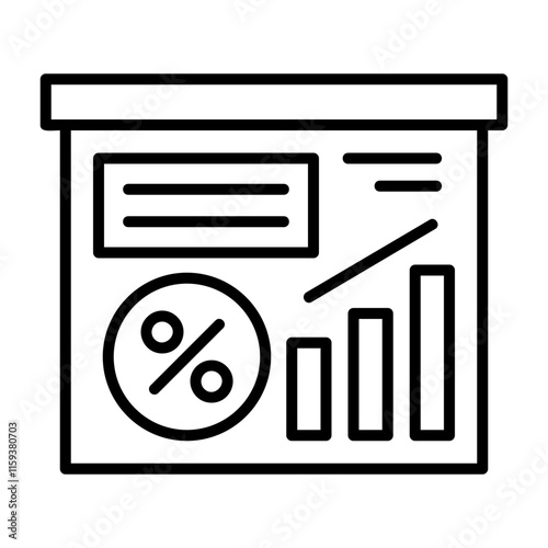 Interest rates Outline Style Icon