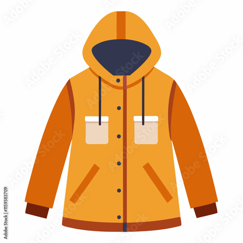 hooded jacket vector